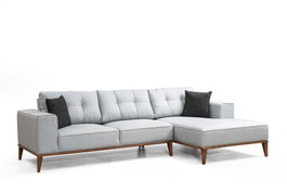 Atelier Del Sofa Montana Corner Right (L3+Chl) Sofá Cama Esquinero Gris Claro 288 x 160 cm